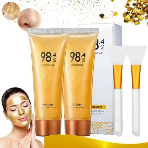 24K Gold Peel Off Mask – Instant Facial at Home (Pack Of 2 Tubes) - 💥 Buy 1 Get 1 Free